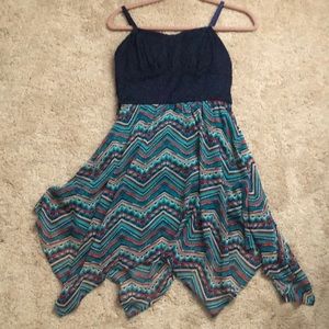 Two tone nanny print dress